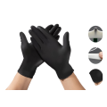 Czarne rękawiczki nitrylowe do użytku przemysłowego